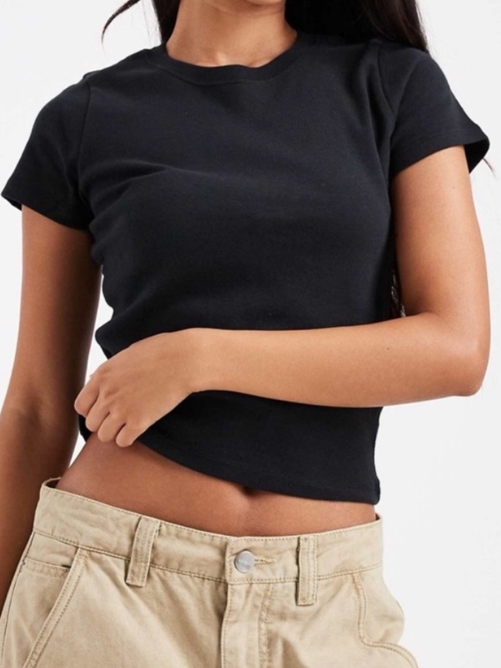 Hollister Black Short Sleeve Crewneck Tee